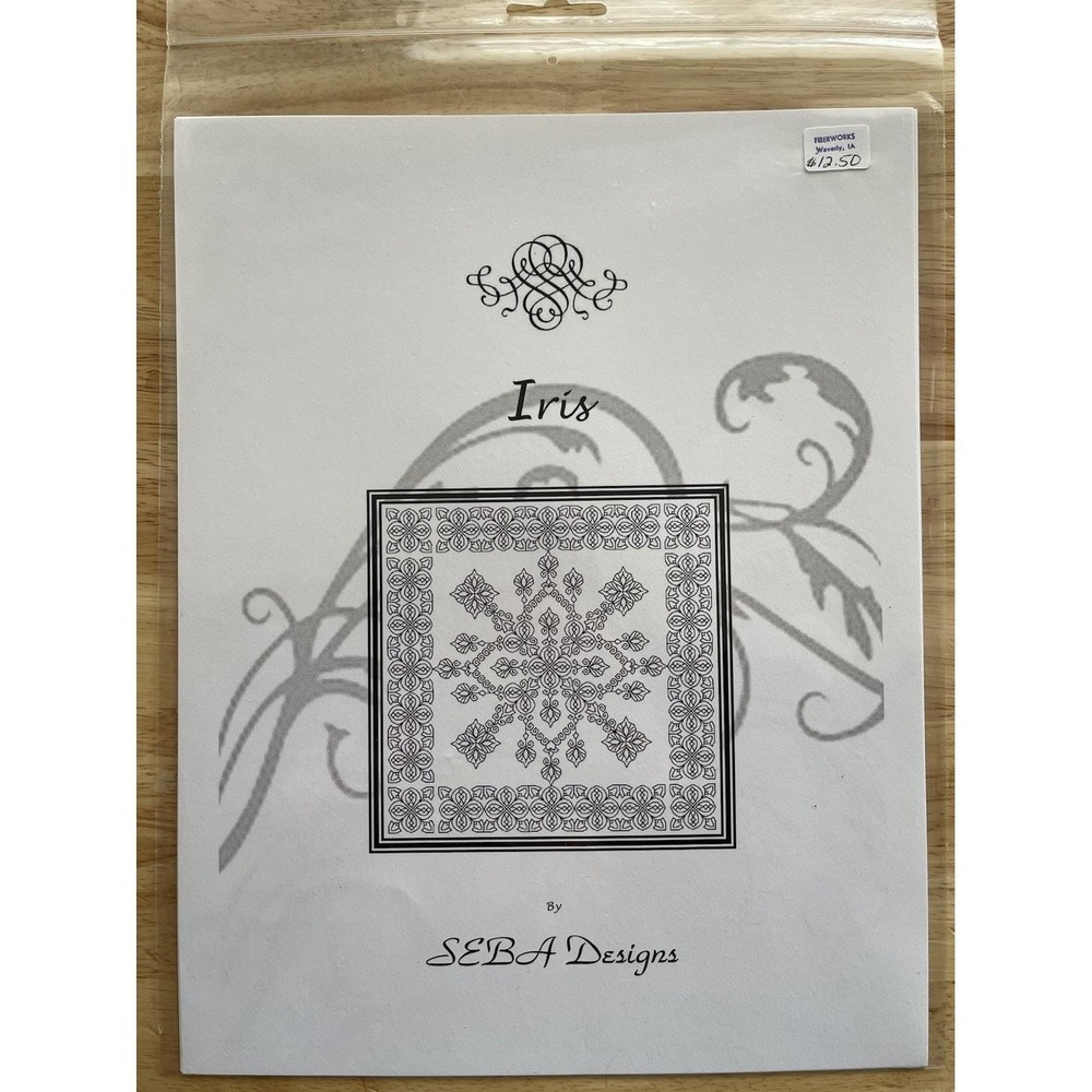 SEBA Designs IRIS Blackwork Needlepoint Chart Pattern